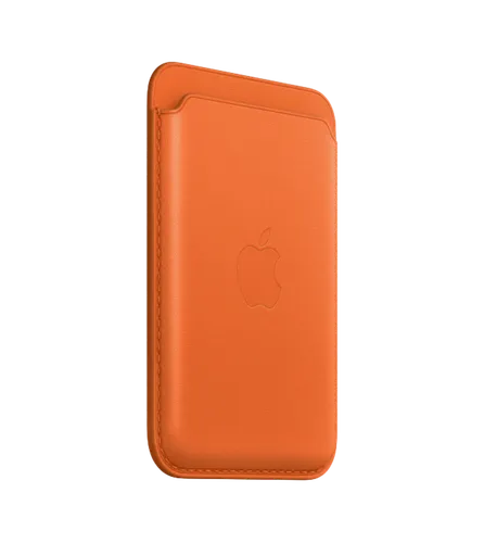 Кошелек Apple iPhone Leather Wallet with MagSafe 2nd Gen, Orange