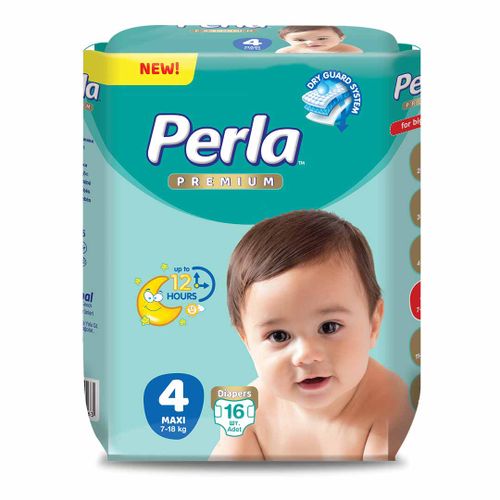 Подгузники Perla Premium Eco Размер 4 Maxi (7-18 кг), 16 шт
