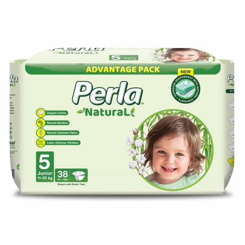 Подгузники Perla Natural Размер 5 Junior (11-25 кг), 38 шт