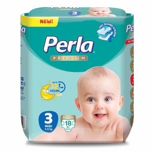 Подгузники Perla Premium Eco Размер 3 Midi (4-9 кг), 18 шт