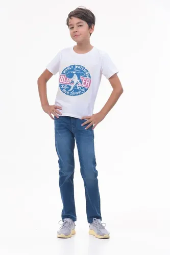 Детская футболка для мальчиков Rumino Jeans BOYFK51WHTWS017, Белый, фото № 16