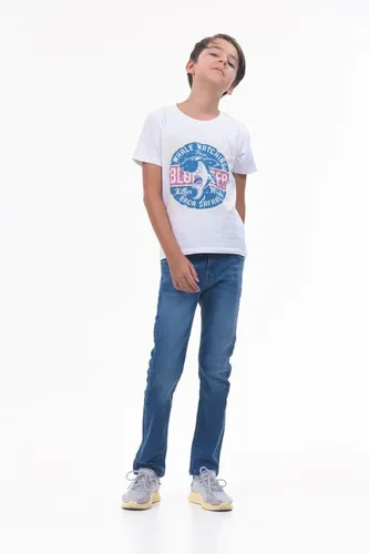 Детская футболка для мальчиков Rumino Jeans BOYFK51WHTWS017, Белый, arzon