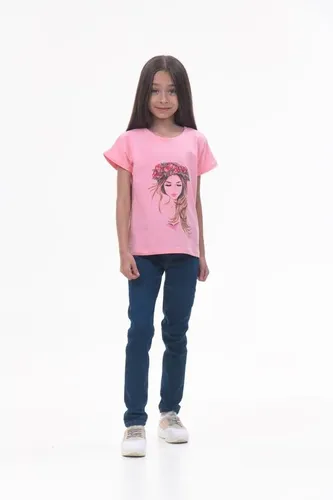 Детская футболка для девочек Rumino Jeans GRLFK13PWG038, Розовый, sotib olish
