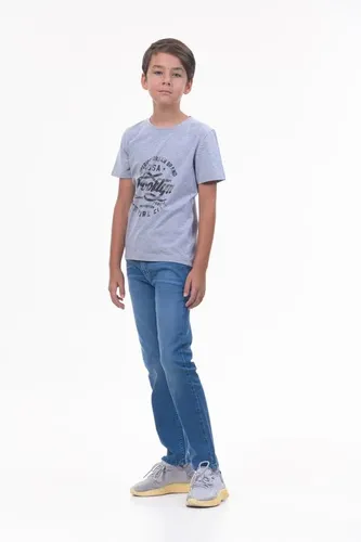 Детская футболка для мальчиков Rumino Jeans BOYFK28GRWLS009, Серый, фото № 11