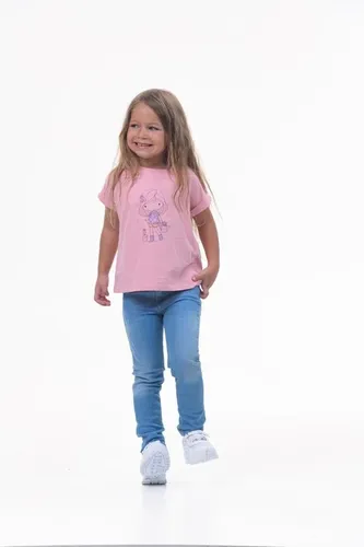 Детская футболка для девочек Rumino Jeans GRLFK38PWG039, Розовый, в Узбекистане