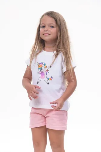 Детская футболка для девочек Rumino Jeans GRLFK7WHTWUC055, Белый, sotib olish