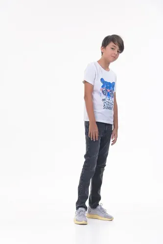 Детская футболка для мальчиков Rumino Jeans BOYFK53WHTWAM004, Белый, фото № 16