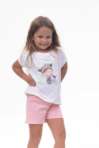 Детская футболка для девочек Rumino Jeans GRLFK42WHTWG051, Белый, в Узбекистане