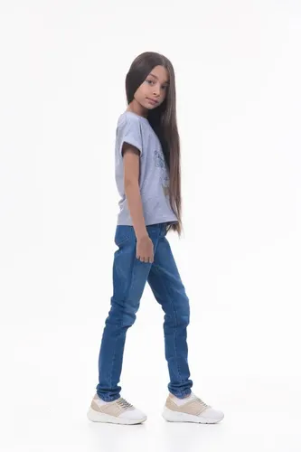 Детская футболка для девочек Rumino Jeans GRLFK18GRWGS009, Серый, фото № 21