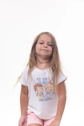 Детская футболка для девочек Rumino Jeans GRLFK7WHTWGS057, Белый, 5000000 UZS