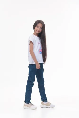Детская футболка для девочек Rumino Jeans GRLFK47WHTWG052, Белый, фото № 17