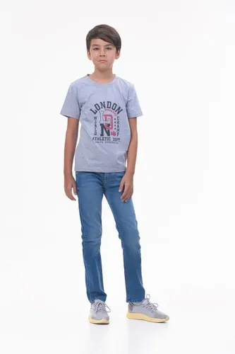 Детская футболка для мальчиков Rumino Jeans BOYFK25GRWLS010, Серый, фото № 17