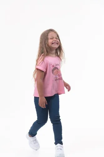 Детская футболка для девочек Rumino Jeans GRLFK2PWBDG026, Розовый, O'zbekistonda