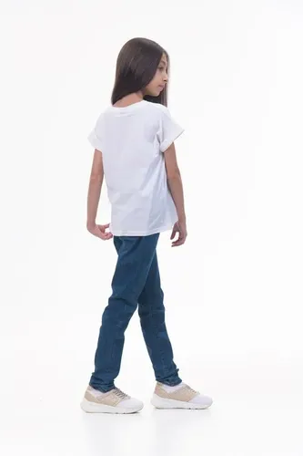 Детская футболка для девочек Rumino Jeans GRLFK47WHTWG054, Белый, sotib olish