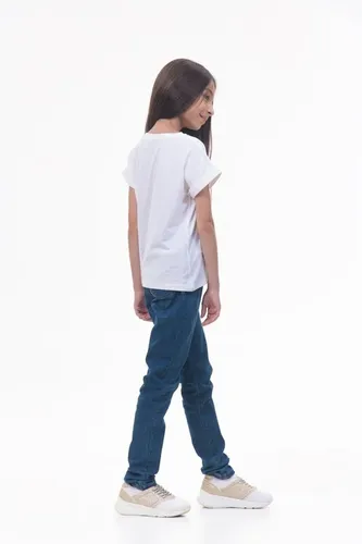 Детская футболка для девочек Rumino Jeans GRLTWHTWGS063, Белый, O'zbekistonda