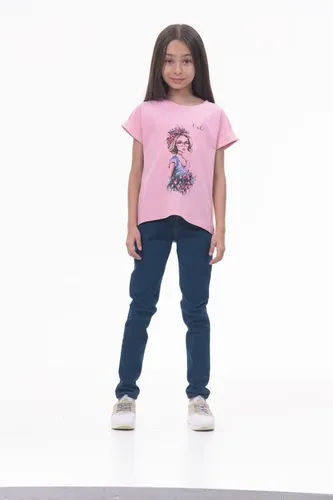 Детская футболка для девочек Rumino Jeans GRLFK34PWG035, Розовый
