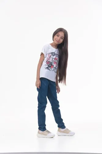 Детская футболка для девочек Rumino Jeans GRLTWHTWGS063, Белый, фото № 18