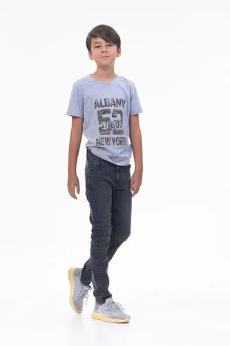 Детская футболка для мальчиков Rumino Jeans BOYFK25GRWLS003, Серый, фото № 12