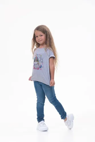 Детская футболка для девочек Rumino Jeans GRLFK4GR001, Серый, 5000000 UZS