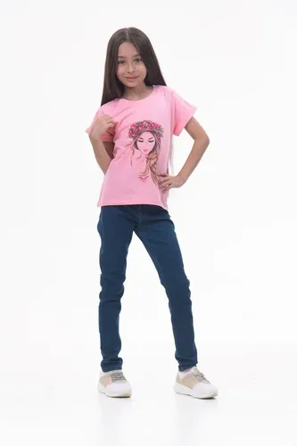 Детская футболка для девочек Rumino Jeans GRLFK13PWG038, Розовый, фото № 26
