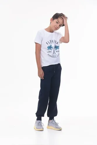 Детская футболка для мальчиков Rumino Jeans BOYFK52WHTWLS024, Белый, в Узбекистане