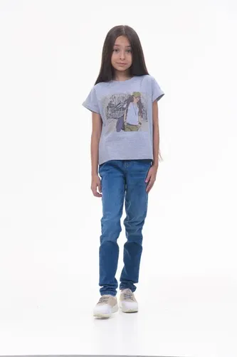Детская футболка для девочек Rumino Jeans GRLFK18GRWWMN011, Серый, фото