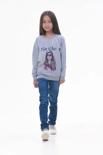 Детская кофта с длинным рукавом для девочек Rumino Jeans GS001GRWG009, Серый, sotib olish