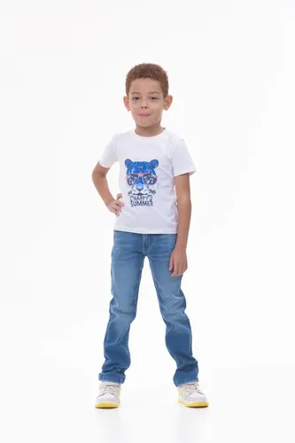 Детская футболка для мальчиков Rumino Jeans BOYWHT028, Белый, фото № 13