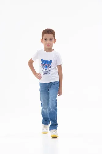 Детская футболка для мальчиков Rumino Jeans BOYWHT028, Белый, 5000000 UZS