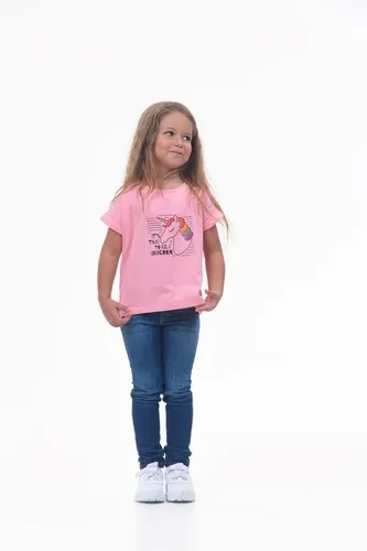 Детская футболка для девочек Rumino Jeans GRLFK1PWUC021, Розовый, 5000000 UZS