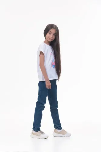 Детская футболка для девочек Rumino Jeans GRLFK47WHTWG052, Белый, фото № 21