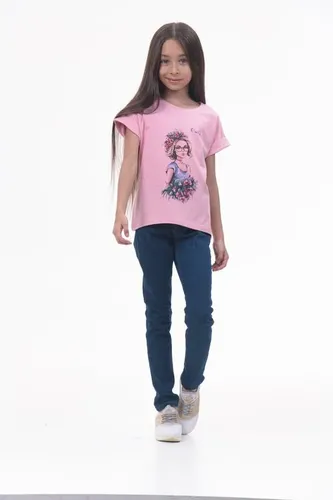 Детская футболка для девочек Rumino Jeans GRLFK34PWG035, Розовый, фото № 31