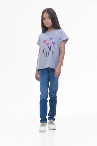 Детская футболка для девочек Rumino Jeans GRLFK17GRWHSDLS008, Серый, фото № 21