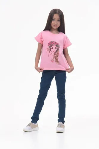 Детская футболка для девочек Rumino Jeans GRLFK13PWG038, Розовый, 5000000 UZS