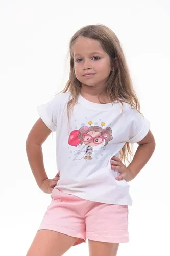 Детская футболка для девочек Rumino Jeans GRLFK41WHTWG062, Белый, фото № 15