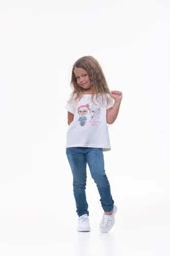 Детская футболка для девочек Rumino Jeans GRLFK41WHTWG071, Белый, фото № 9