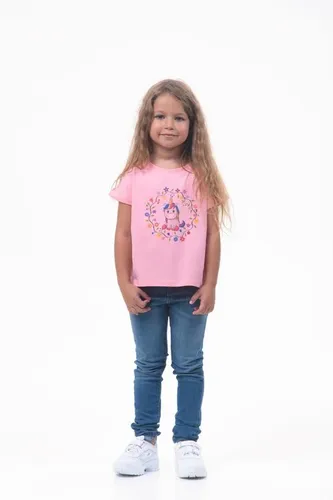 Детская футболка для девочек Rumino Jeans GRLFK1LPWUC016, Розовый, 5000000 UZS