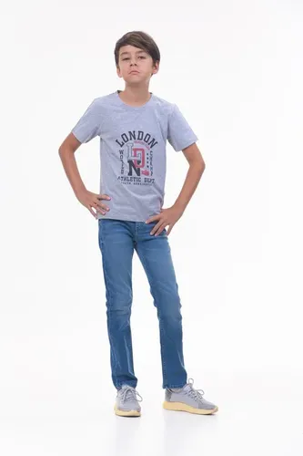 Детская футболка для мальчиков Rumino Jeans BOYFK25GRWLS010, Серый, в Узбекистане