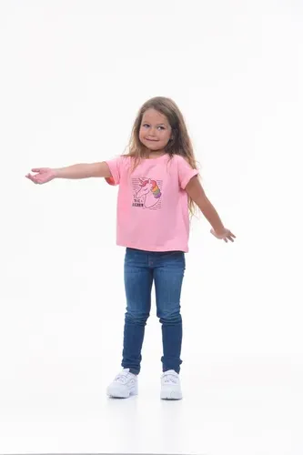 Детская футболка для девочек Rumino Jeans GRLFK1PWUC021, Розовый, фото № 13