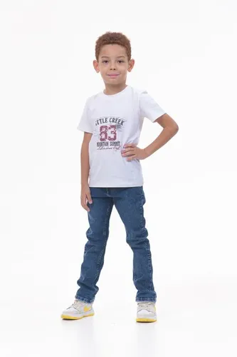 Детская футболка для мальчиков Rumino Jeans BOYFK44WHRWLS039, Белый, фото № 14