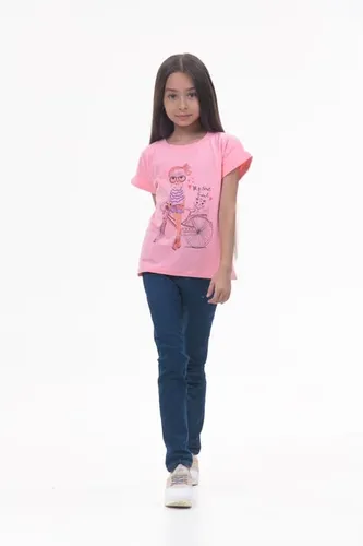 Детская футболка для девочек Rumino Jeans GRLFK15PKWG066, Розовый, фото № 13