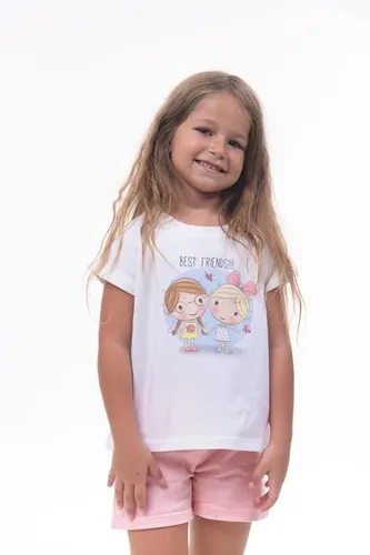 Детская футболка для девочек Rumino Jeans GRLFK7WHTWGS057, Белый, фото № 13