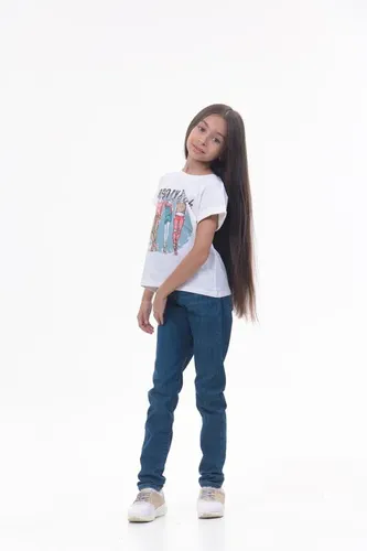 Детская футболка для девочек Rumino Jeans GRLFK47WHTWGS058, Белый, фото