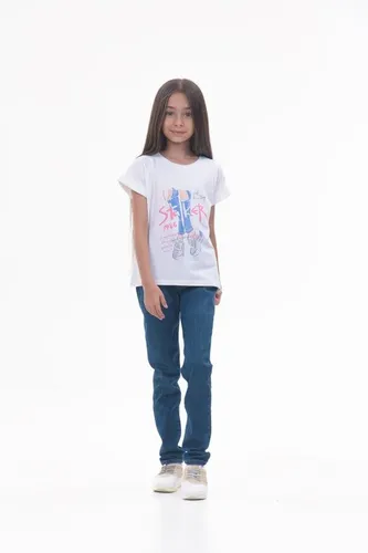 Детская футболка для девочек Rumino Jeans GRLFK47WHTWLS050, Белый, фото № 21