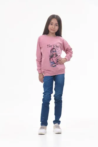 Детская кофта с длинным рукавом для девочек Rumino Jeans GS003PWG010, Розовый, O'zbekistonda