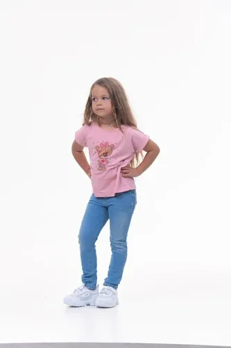 Детская футболка для девочек Rumino Jeans GRLFK3PWBR004, Розовый, купить недорого