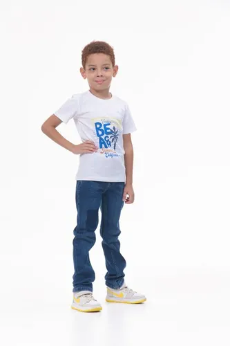 Детская футболка для мальчиков Rumino Jeans BOYFK44WHTWB034, Белый, sotib olish