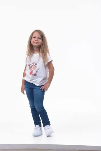 Детская футболка для девочек Rumino Jeans GRLFK41WHTWG018, Белый, 5000000 UZS