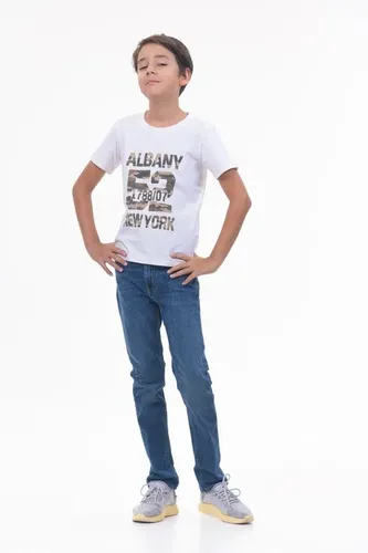Детская футболка для мальчиков Rumino Jeans BOYFK51WHTWLS014, Белый, фото № 19