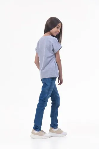 Детская футболка для девочек Rumino Jeans GRLFK17GRWG044, Серый, фото № 12
